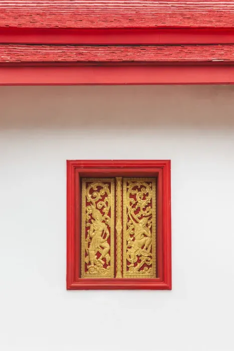 Framed Print : Laos, Luang Prabang, Wat Manoram, exterior Framed Print : Laos, Luang Prabang, Wat Manoram, exterior