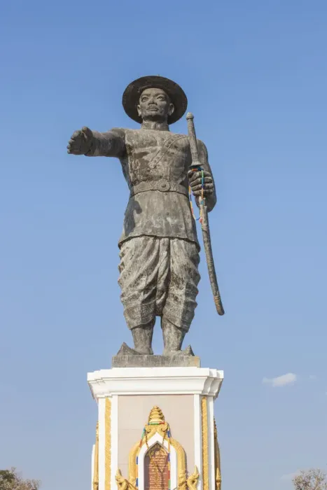 Framed Print : Laos, Vientiane, Mekong Riverfront, statue of former Laotian King Chao Anouvong Framed Print : Laos, Vientiane, Mekong Riverfront, statue of former Laotian King Chao Anouvong