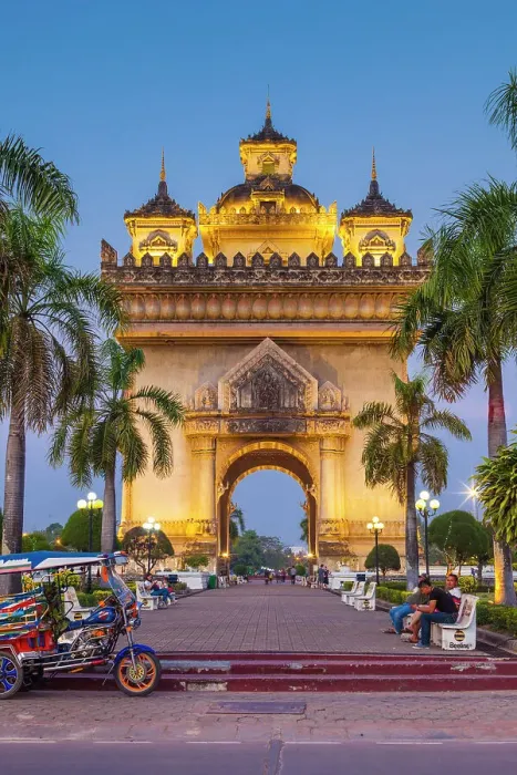 Framed Print : Laos, Vientiane, Patuxai, Victory Monument, exterior, dusk Framed Print : Laos, Vientiane, Patuxai, Victory Monument, exterior, dusk