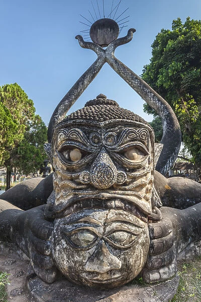 Laos, Vientiane, Xieng Khuan Buddha Park, statues of religious figures