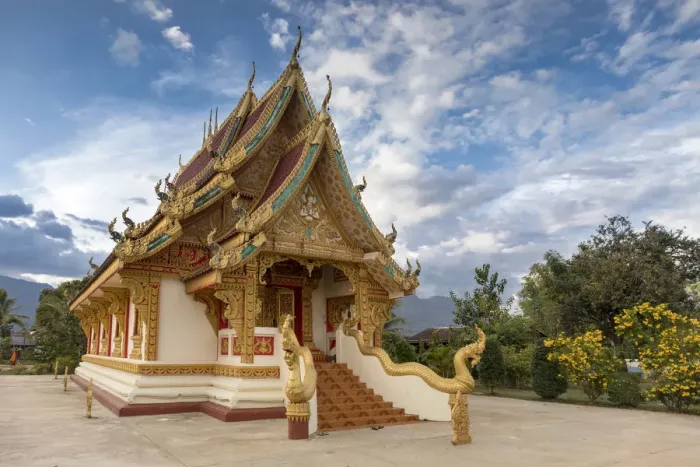 Framed Print : A Laotian style temple, Champasak, Laos Framed Print : A Laotian style temple, Champasak, Laos
