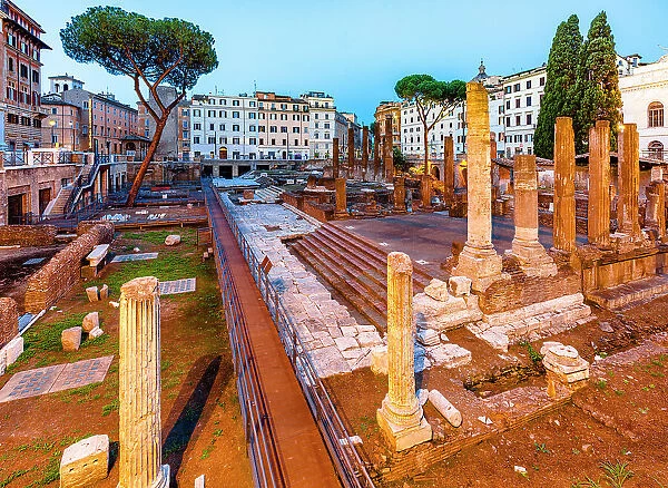 Largo di Torre Argentina archaeological sites remains of four temples from the Republican age, Rome, Italy