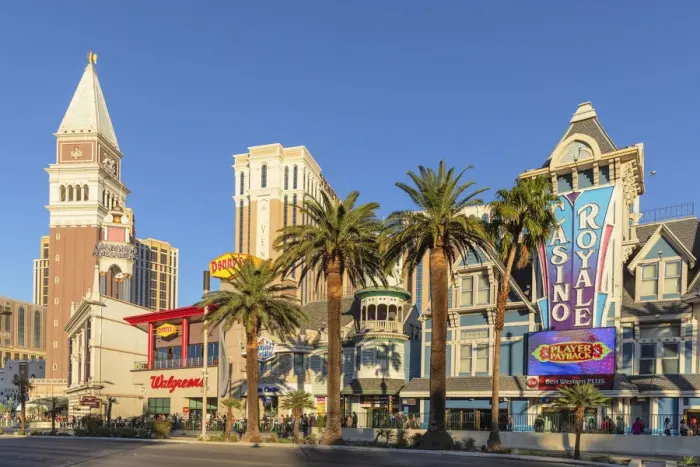 Framed Print : Las Vegas Strip, Venetian Resort and Casino Royale, Las Vegas, Nevada, USA Framed Print : Las Vegas Strip, Venetian Resort and Casino Royale, Las Vegas, Nevada, USA
