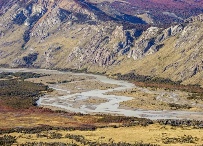 Framed Print : Las Vueltas River, elevated view, Los Glaciares National Park, Santa Cruz Province Framed Print : Las Vueltas River, elevated view, Los Glaciares National Park, Santa Cruz Province