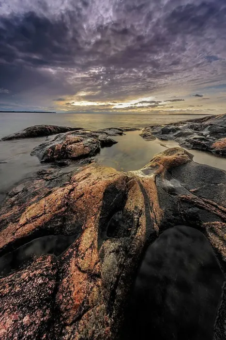 Framed Print : Late day light on Lake Superior, Ontario, Canada