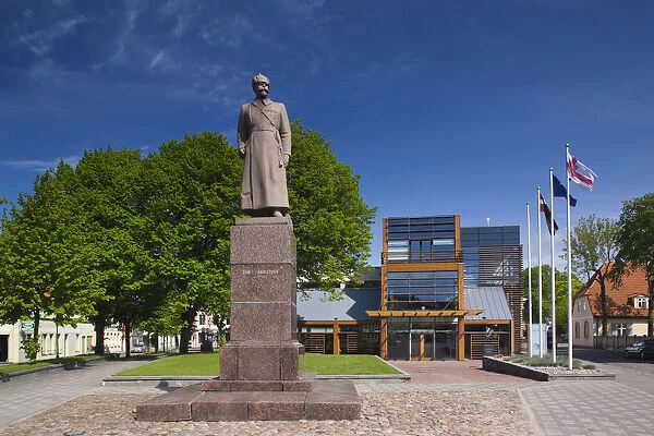 Latvia, Western Latvia, Kurzeme Region, Ventspils, Library Square