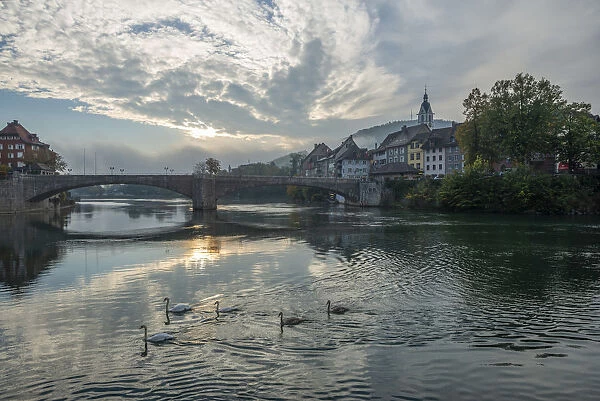 Laufenburg with river Rhein, Aargau, Switzerland