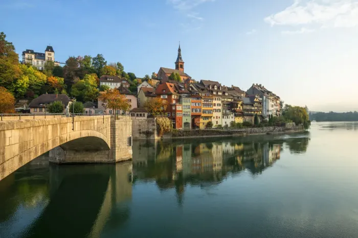Framed Print : Laufenburg with river Rhein, Baden-WAorttemberg, Germany