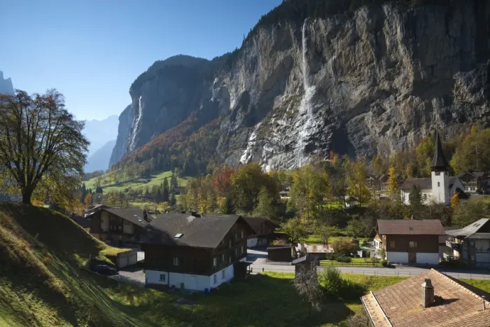 Framed Print : Lauterbrunnen Church, Berner Oberland, Switzerland Framed Print : Lauterbrunnen Church, Berner Oberland, Switzerland