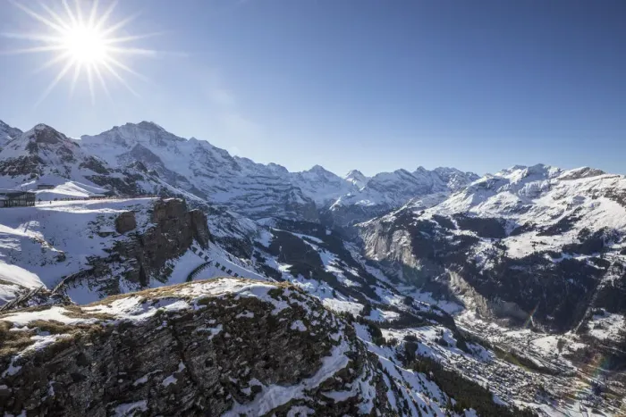 Framed Print : Lauterbrunnen valley from Mannlichen, Jungfrau Region, Berner Oberland, Switzerland