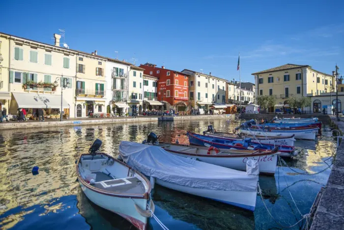 Framed Print : Lazise sul Garda, Verona province, Veneto, Italy Wooden boats in the harbour of Lazise Framed Print : Lazise sul Garda, Verona province, Veneto, Italy Wooden boats in the harbour of Lazise