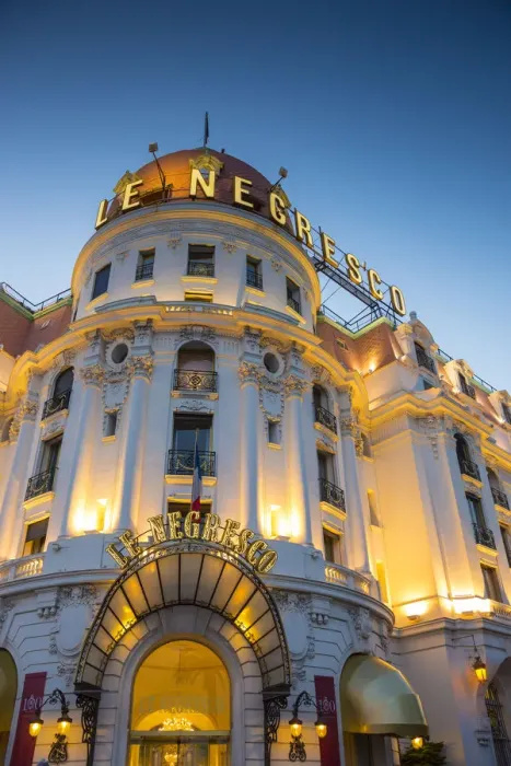 Framed Print : Le Negresco Hotel, Promenade des Anglais, Nice, Alpes-Maritimes, Provence-Alpes-Cote