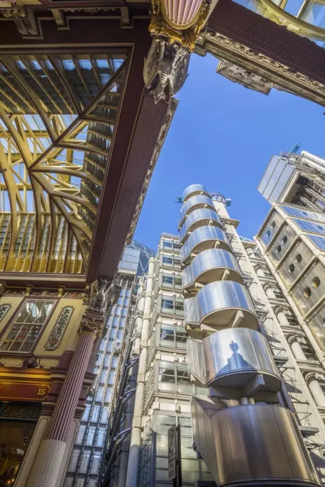Framed Print : Leadenhall Market & Lloyds of London, London, England, UK Framed Print : Leadenhall Market & Lloyds of London, London, England, UK