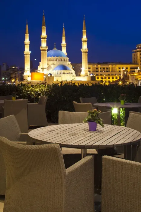 Framed Print : Lebanon, Beirut. Indigo Restaurant at the Le Gray Hotel Framed Print : Lebanon, Beirut. Indigo Restaurant at the Le Gray Hotel