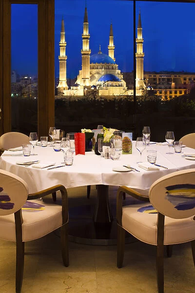Lebanon, Beirut. Indigo Restaurant at the Le Gray Hotel