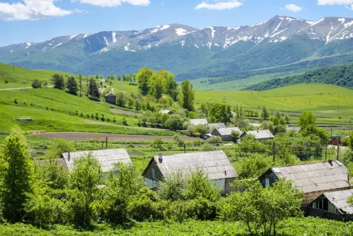 Framed Print : Lermontov village in the Aghstev River valley, Lori Province, Armenia Framed Print : Lermontov village in the Aghstev River valley, Lori Province, Armenia