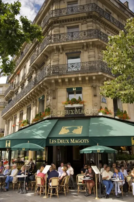 Framed Print : Les Deux Magots Restaurant, Paris, France Framed Print : Les Deux Magots Restaurant, Paris, France