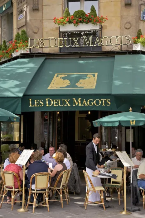 Framed Print : Les Deux Magots Restaurant, Paris, France Framed Print : Les Deux Magots Restaurant, Paris, France