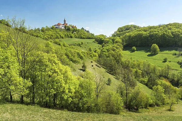 Leuchtenburg castle, Seitenroda near Kahla, Saale Valley, Thuringia, Germany, Europe