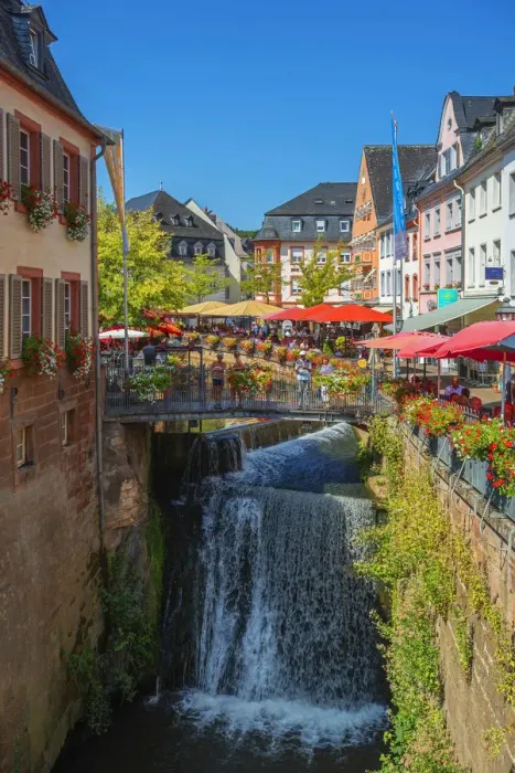 Framed Print : Leuk waterfall, Saarburg, Rhineland-Palatinate, Germany Framed Print : Leuk waterfall, Saarburg, Rhineland-Palatinate, Germany