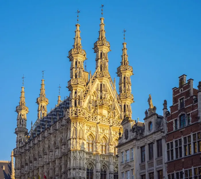 Framed Print : Leuven Stadhuis (City Hall) and Flemish buildings on Grote Markt, Leuven, Flemish Brabant Framed Print : Leuven Stadhuis (City Hall) and Flemish buildings on Grote Markt, Leuven, Flemish Brabant