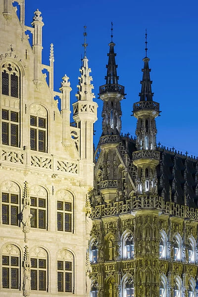 Leuven Stadhuis (City Hall) on Grote Markt, Leuven, Flemish Brabant, Flanders, Belgium