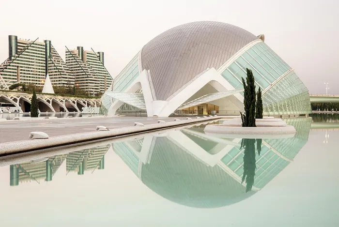 Framed Print : L'hemisferic (Hemispheric), Ciudad de los artes y ciencias (City of Arts and Sciences) at dawn, Valencia, Spain Framed Print : L'hemisferic (Hemispheric), Ciudad de los artes y ciencias (City of Arts and Sciences) at dawn, Valencia, Spain