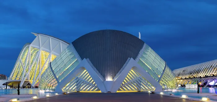 Framed Print : L'hemisferic (Hemispheric) at dusk, Ciudad de los artes y ciencias (City of Arts and Sciences) at dawn, Valencia, Spain Framed Print : L'hemisferic (Hemispheric) at dusk, Ciudad de los artes y ciencias (City of Arts and Sciences) at dawn, Valencia, Spain