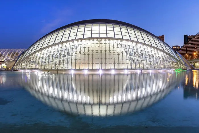 Framed Print : L'Hemisferic (The Hemispheric) at dusk, reflecting in water, Ciudad de los artes y ciencias (City of Arts and Sciences), Valencia, Spain Framed Print : L'Hemisferic (The Hemispheric) at dusk, reflecting in water, Ciudad de los artes y ciencias (City of Arts and Sciences), Valencia, Spain