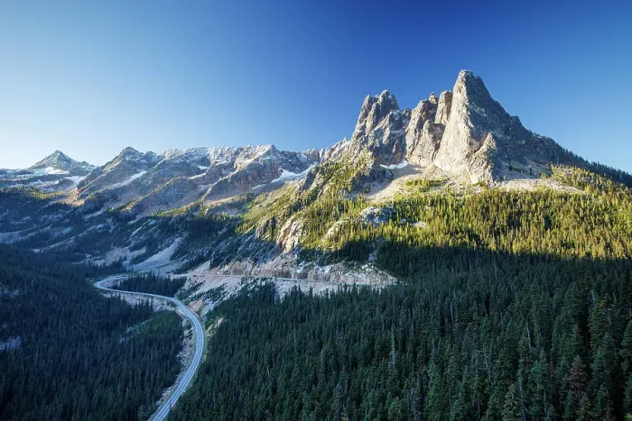 Framed Print : Liberty Bell Mountain, Washington Pass, North Cascades National Park, Washington, USA
