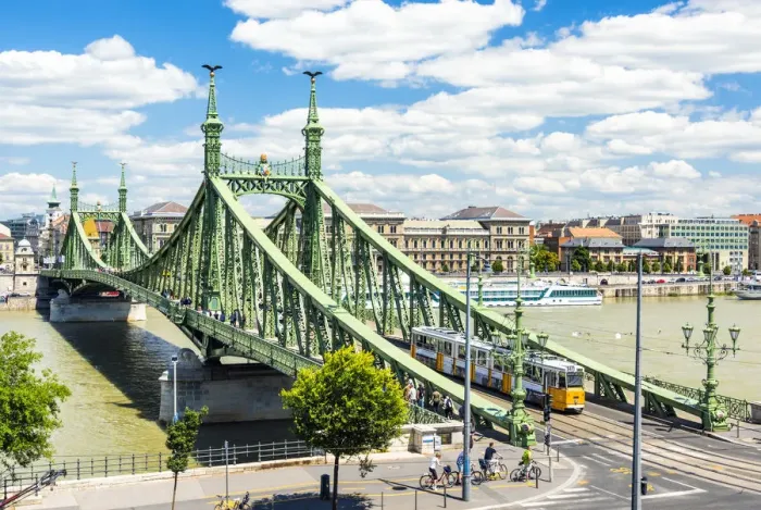 Framed Print : Liberty Bridge, the shortest bridge in Budapest, Hungary Framed Print : Liberty Bridge, the shortest bridge in Budapest, Hungary