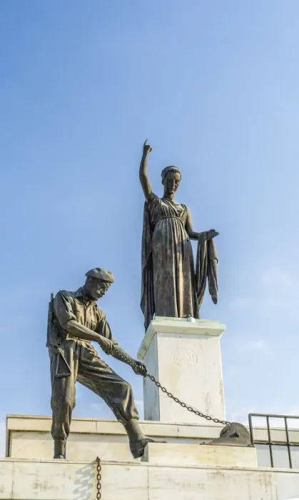 Framed Print : The Liberty Monument or Eleftheria Monument, Nicosia, Cyprus