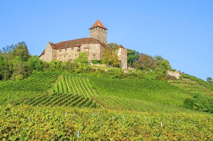 Framed Print : Lichtenberg castle near Oberstenfeld, Neckar valley, Baden-Wurttemberg, Germany