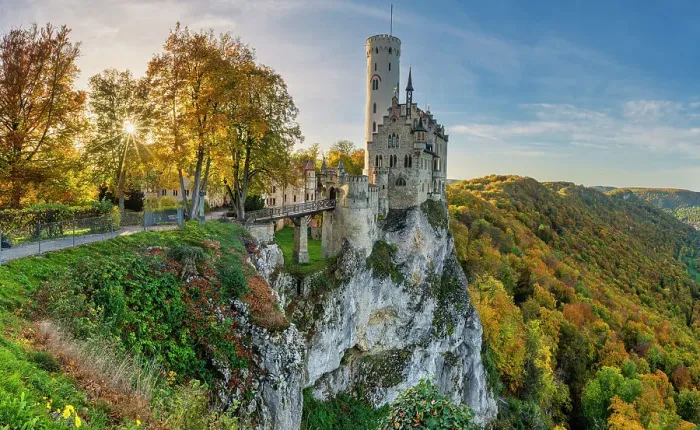 Framed Print : Lichtenstein Castle in Autumn, Baden-Wurttemberg, Germany Framed Print : Lichtenstein Castle in Autumn, Baden-Wurttemberg, Germany