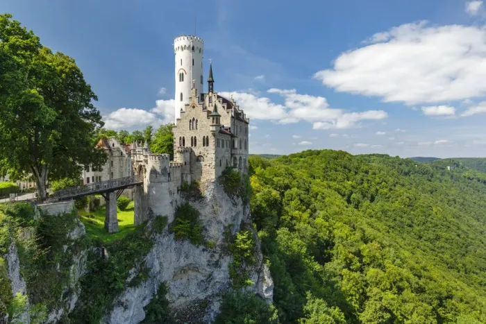 Framed Print : Lichtenstein Castle, Swabian Jura, Baden-Wurttemberg, Germany