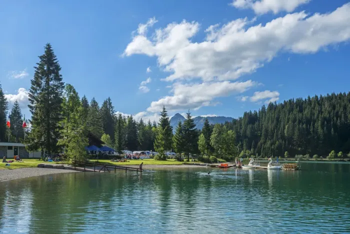 Framed Print : Lido at Haldensee, Tyrol, Austria Framed Print : Lido at Haldensee, Tyrol, Austria