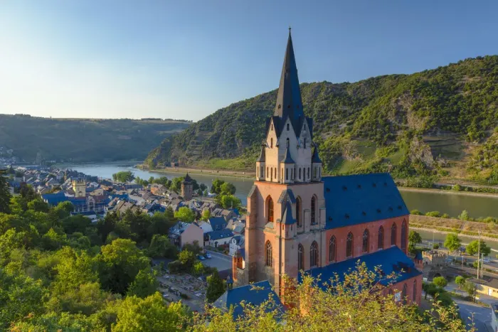 Framed Print : Liebfrauenkirche, Oberwesel, Rhineland-Palatinate, Germany
