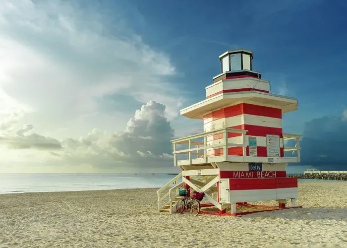 Framed Print : Liefguard hut, South Miami Beach, Miami, Florida, USA
