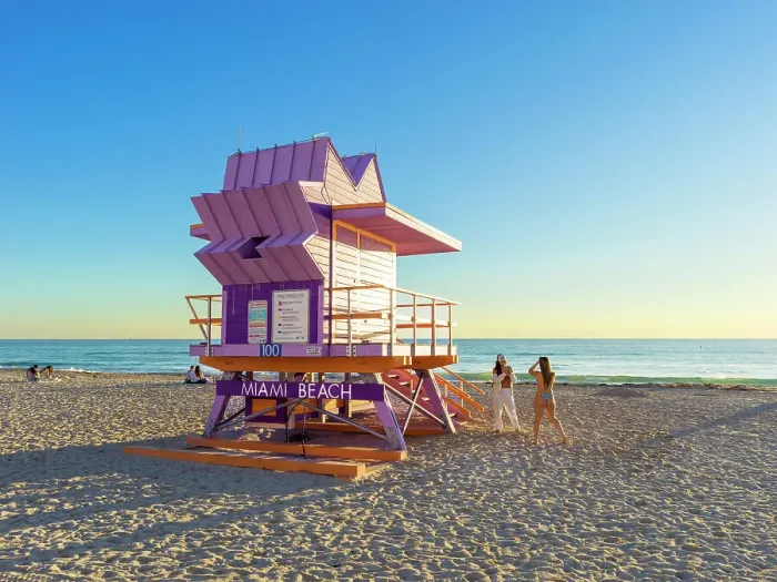 Framed Print : Liefguard hut, South Miami Beach, Miami, Florida, USA