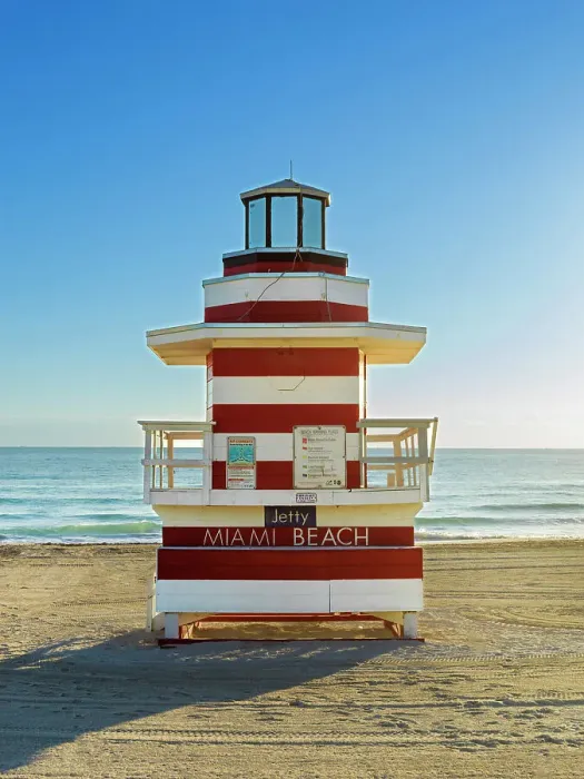 Framed Print : Liefguard hut, South Miami Beach, Miami, Florida, USA