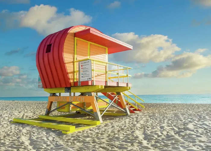 Framed Print : Liefguard hut, South Miami Beach, Miami, Florida, USA