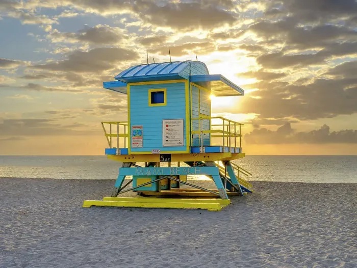 Framed Print : Liefguard hut, South Miami Beach, Miami, Florida, USA