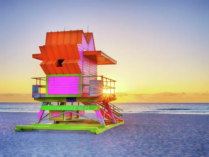 Framed Print : Liefguard hut, South Miami Beach, Miami, Florida, USA Framed Print : Liefguard hut, South Miami Beach, Miami, Florida, USA