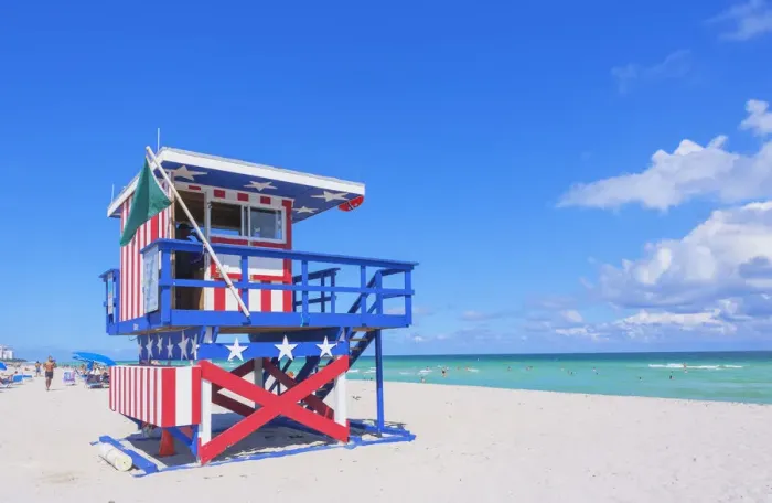 Framed Print : Lifeguard beach hut, Miami beach, Miami, Florida, USA Framed Print : Lifeguard beach hut, Miami beach, Miami, Florida, USA