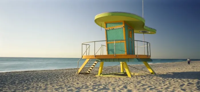Framed Print : Lifeguard hut on beach, South Beach, Miami Beach, Miami, Florida, USA Framed Print : Lifeguard hut on beach, South Beach, Miami Beach, Miami, Florida, USA