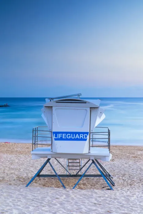Framed Print : Lifeguard tower on Bondi Beach, Sydney, New South Wales, Australia