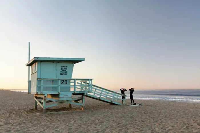 Framed Print : Lifeguard's hut, Santa Monica Beach, Santa Monica, California, USA Framed Print : Lifeguard's hut, Santa Monica Beach, Santa Monica, California, USA
