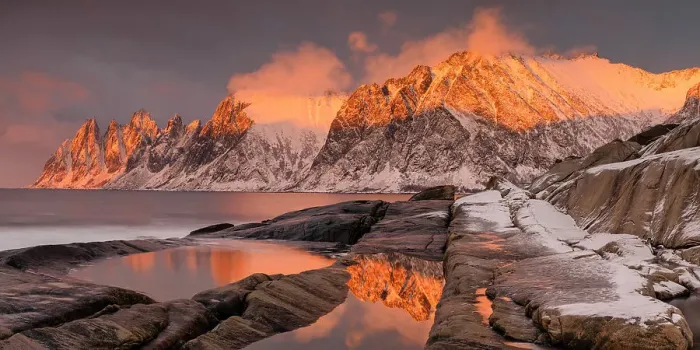 Framed Print : Last Light on Devil's Jaw, Tungensnet, Senja, Norway Framed Print : Last Light on Devil's Jaw, Tungensnet, Senja, Norway