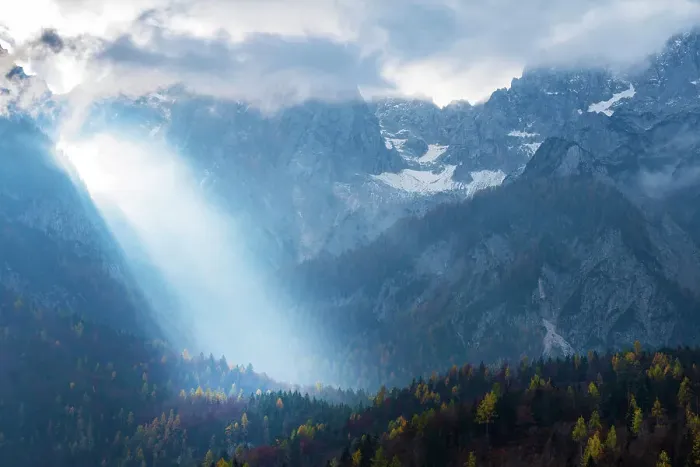 Framed Print : Light peaking through the Julian Alps Kranjska Gora, Slovenia Framed Print : Light peaking through the Julian Alps Kranjska Gora, Slovenia
