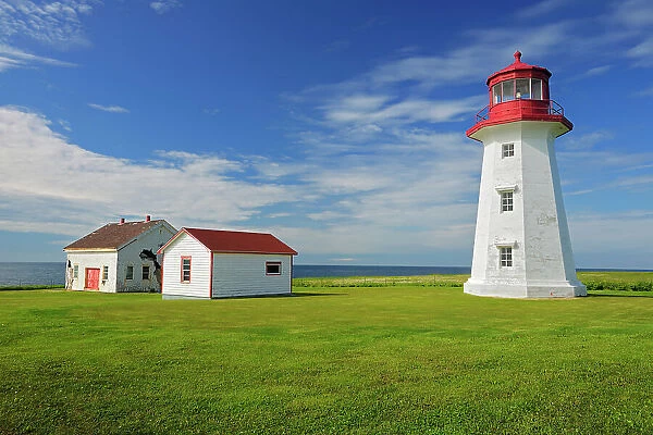 Lighthouse on Baie des Chaleurs Cap d'espoir, Quebec, Canada